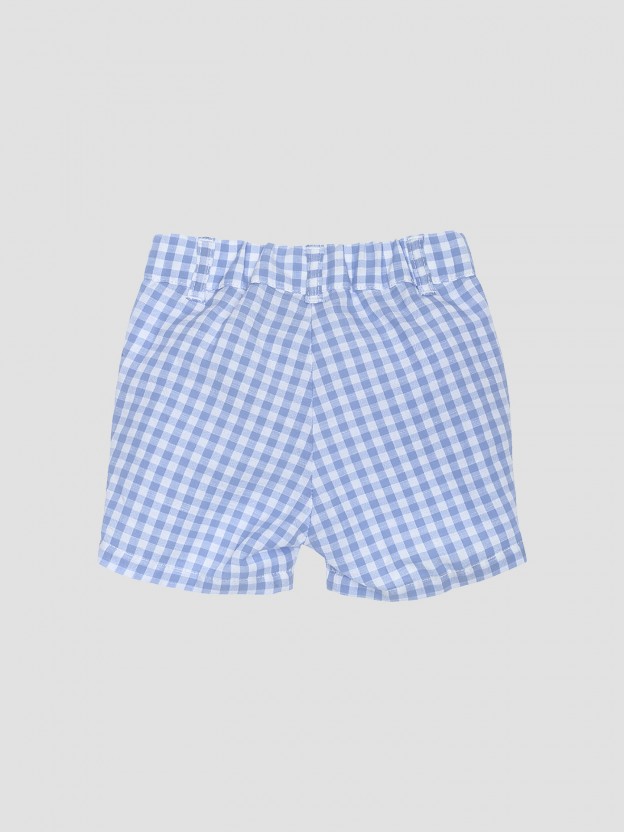 Pantalones cortos de tart�n vichy