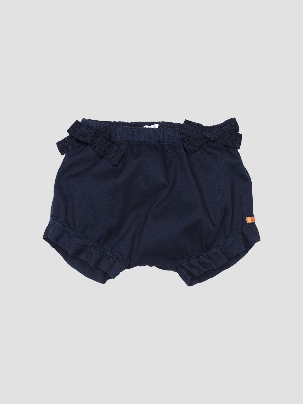 Pantalones cortos de lona con lazos