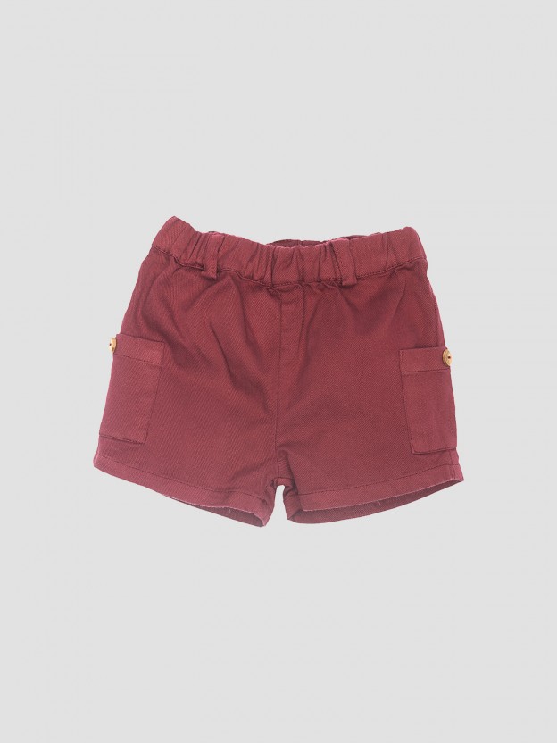 Pantalon corto con bolsillos