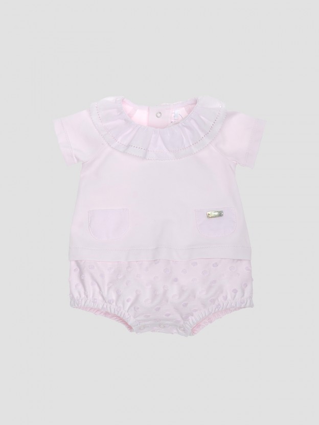 Ensemble deux en un jacquard � pois