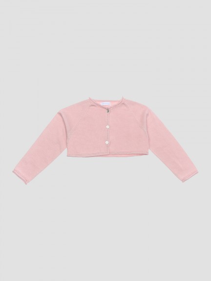 Cropped knitted cardigan