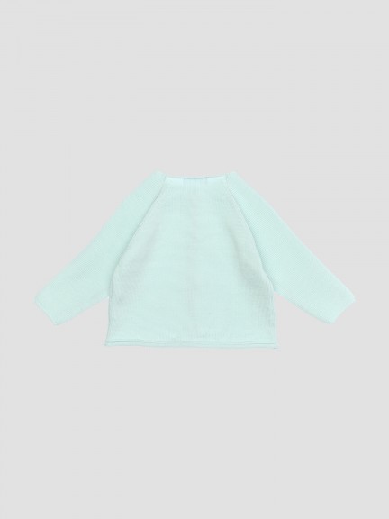 Chaqueta de punto tejido con escote redo Chaqueta de punto tejido con escote redo