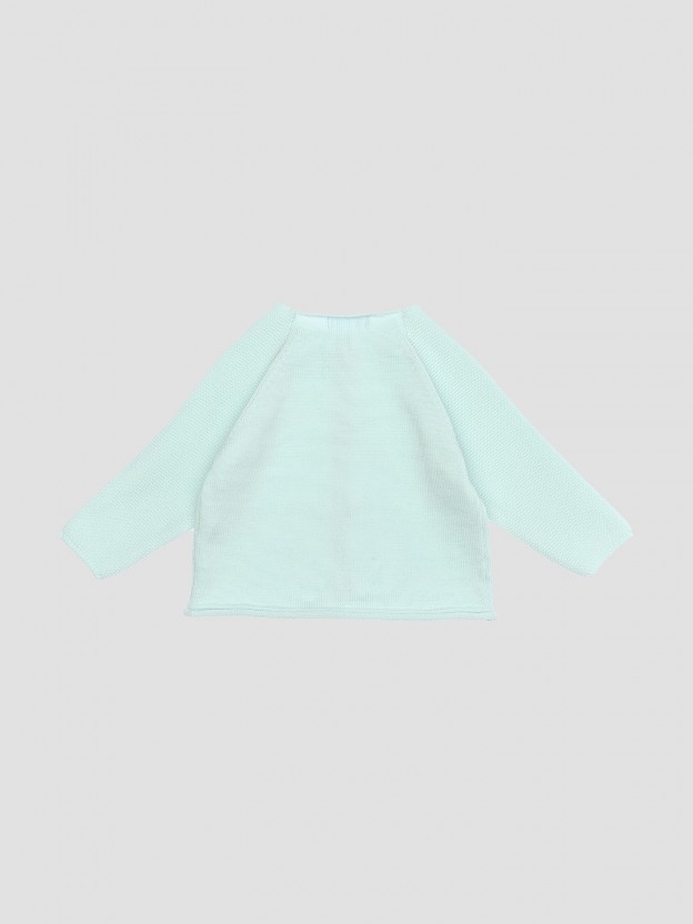 Gilet tricot� � col rond
