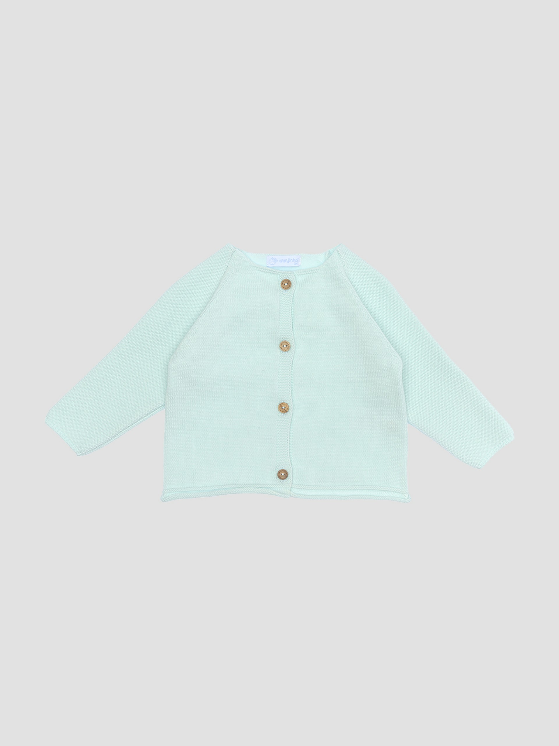 Cardigan with round neckline