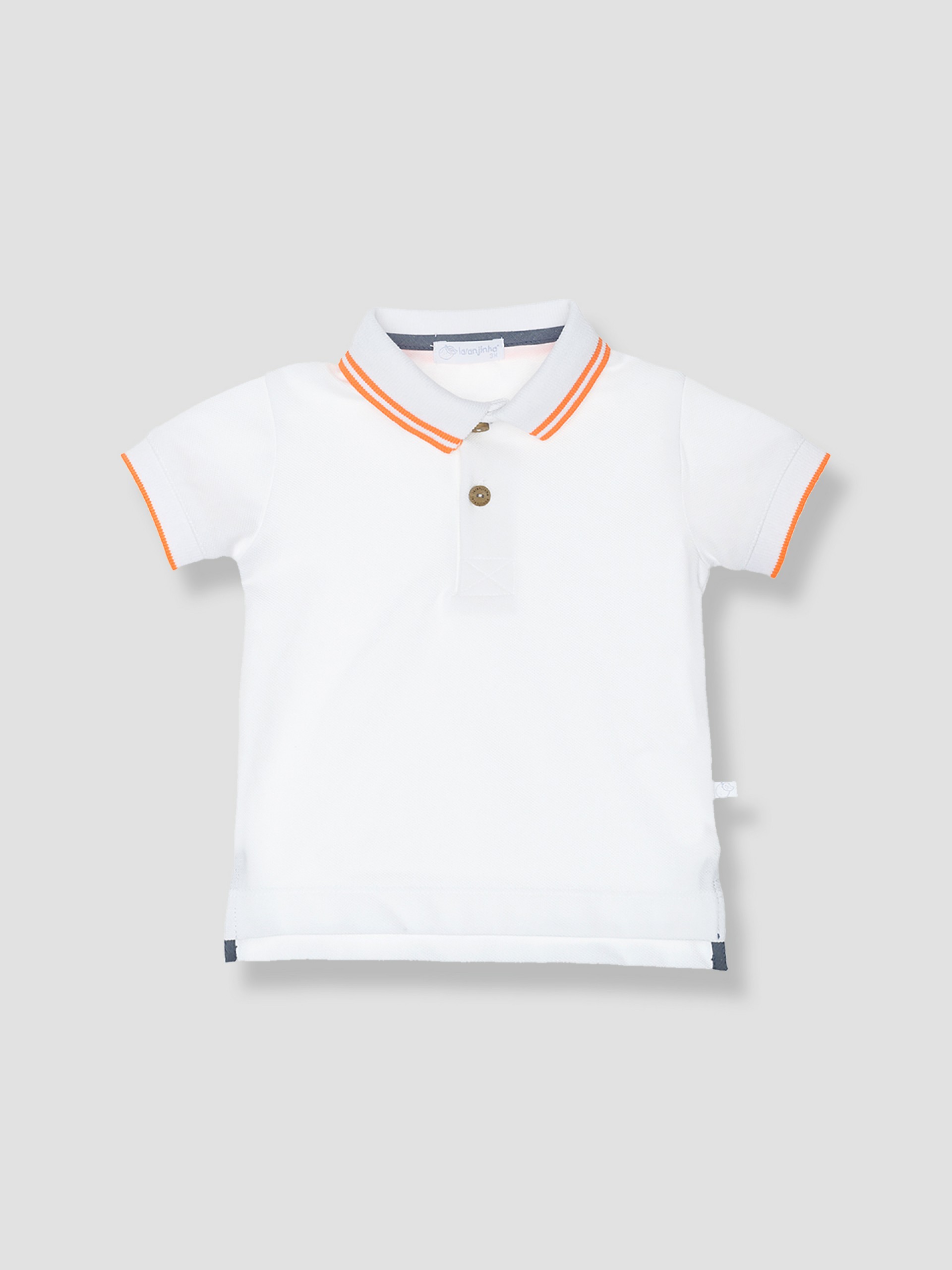 Striped pique polo