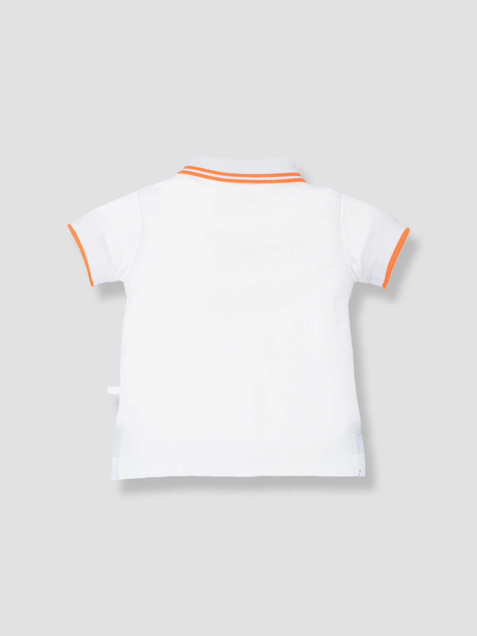Striped pique polo