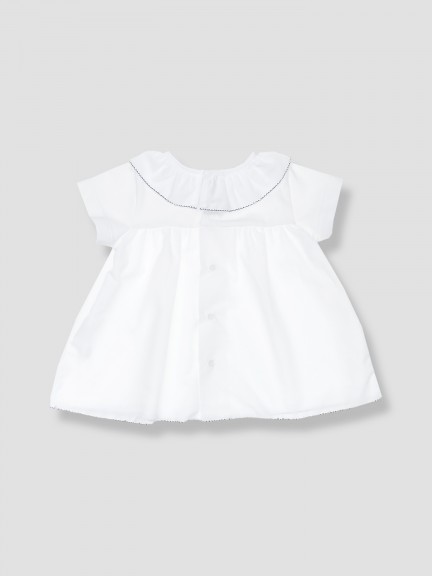 Cotton blouse with frill collar Cotton blouse with frill collar