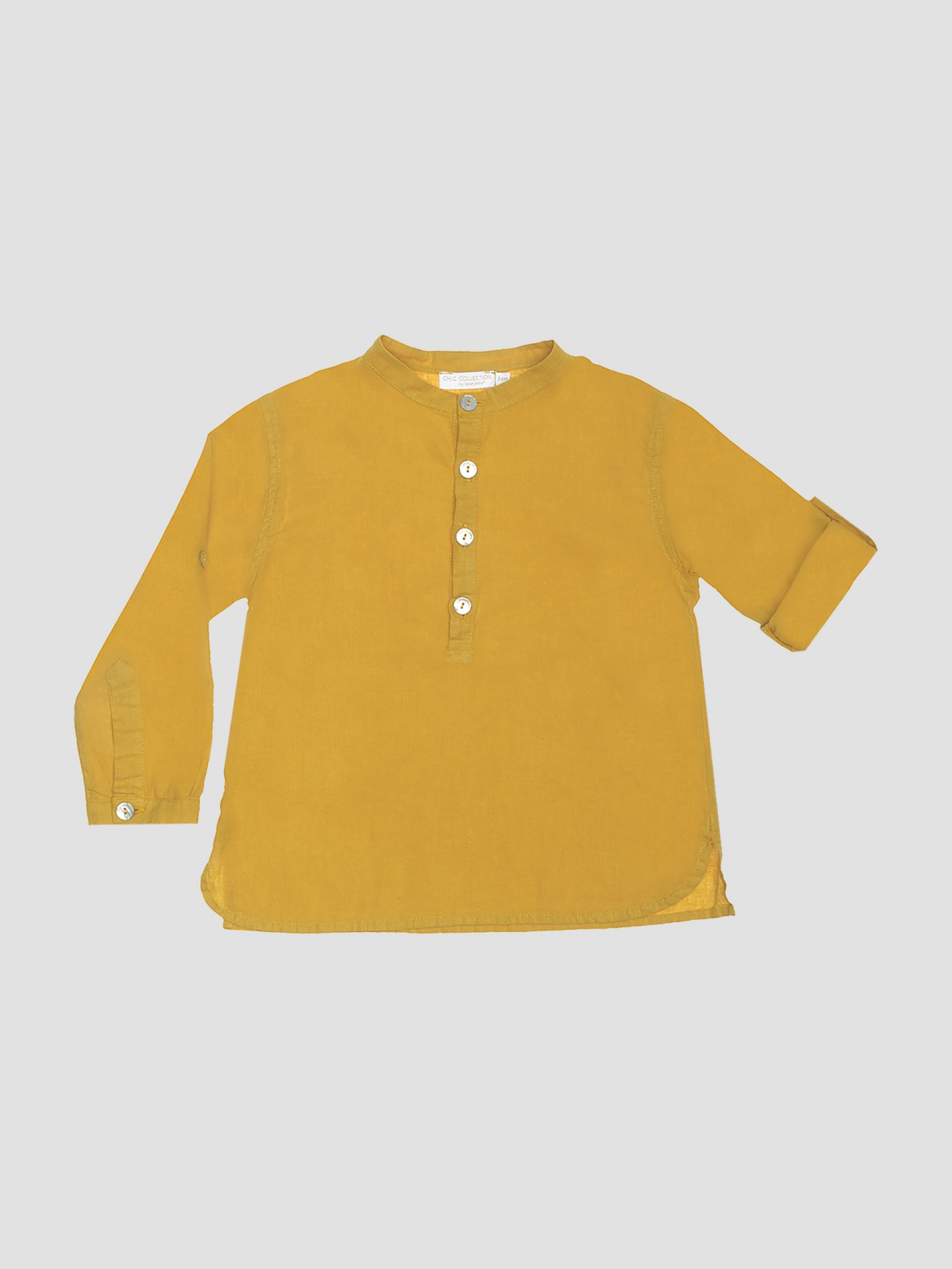 Camisa linho gola mao