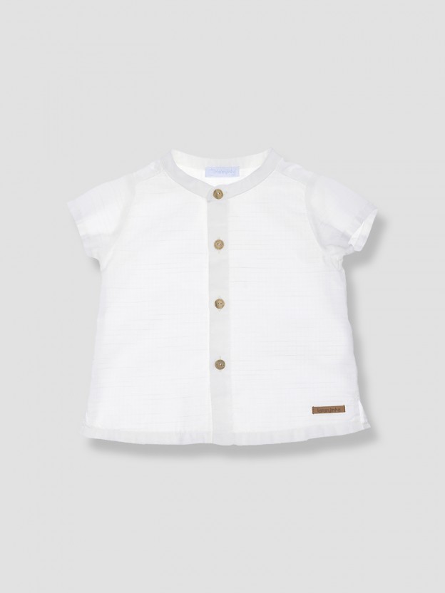 Textured cotton shirt