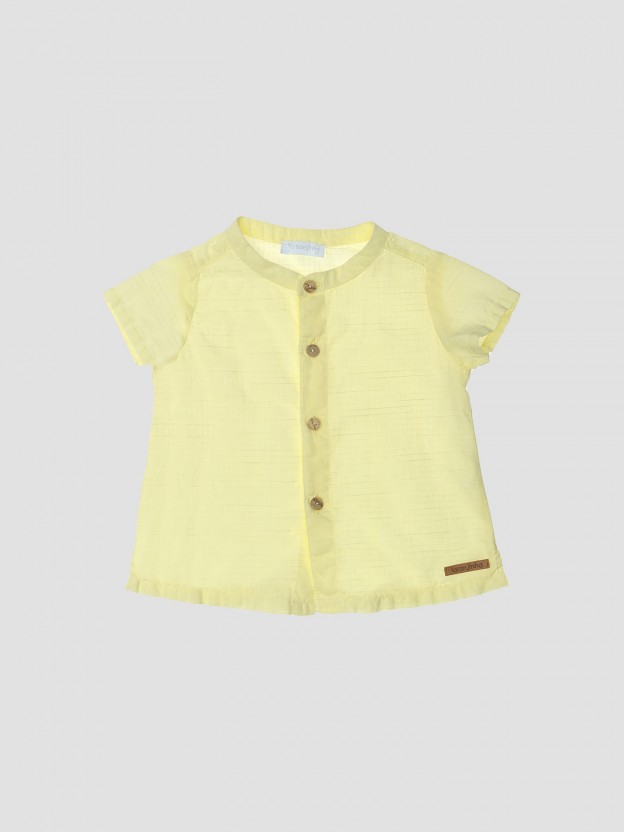 Chemise coton textur�
