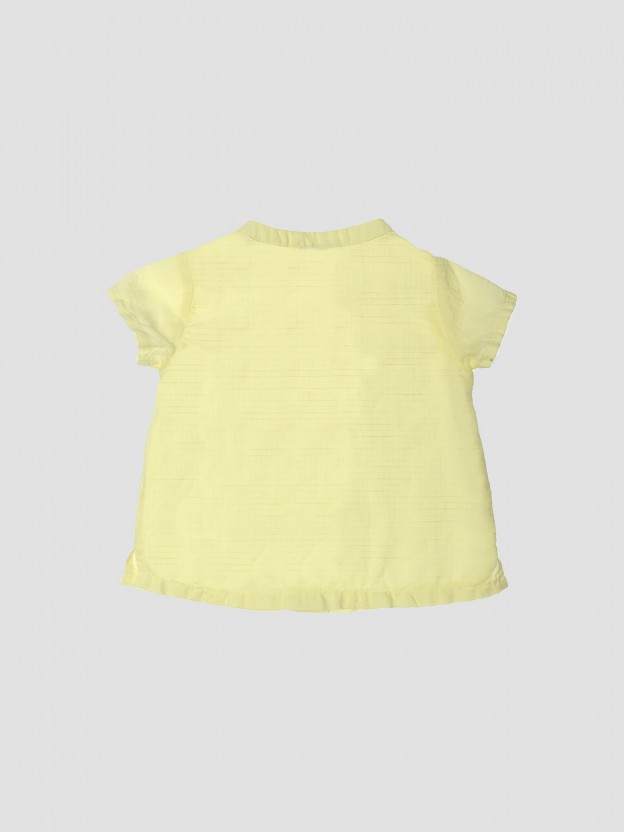 Chemise coton textur�