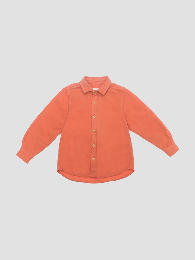 Pique cotton shirt