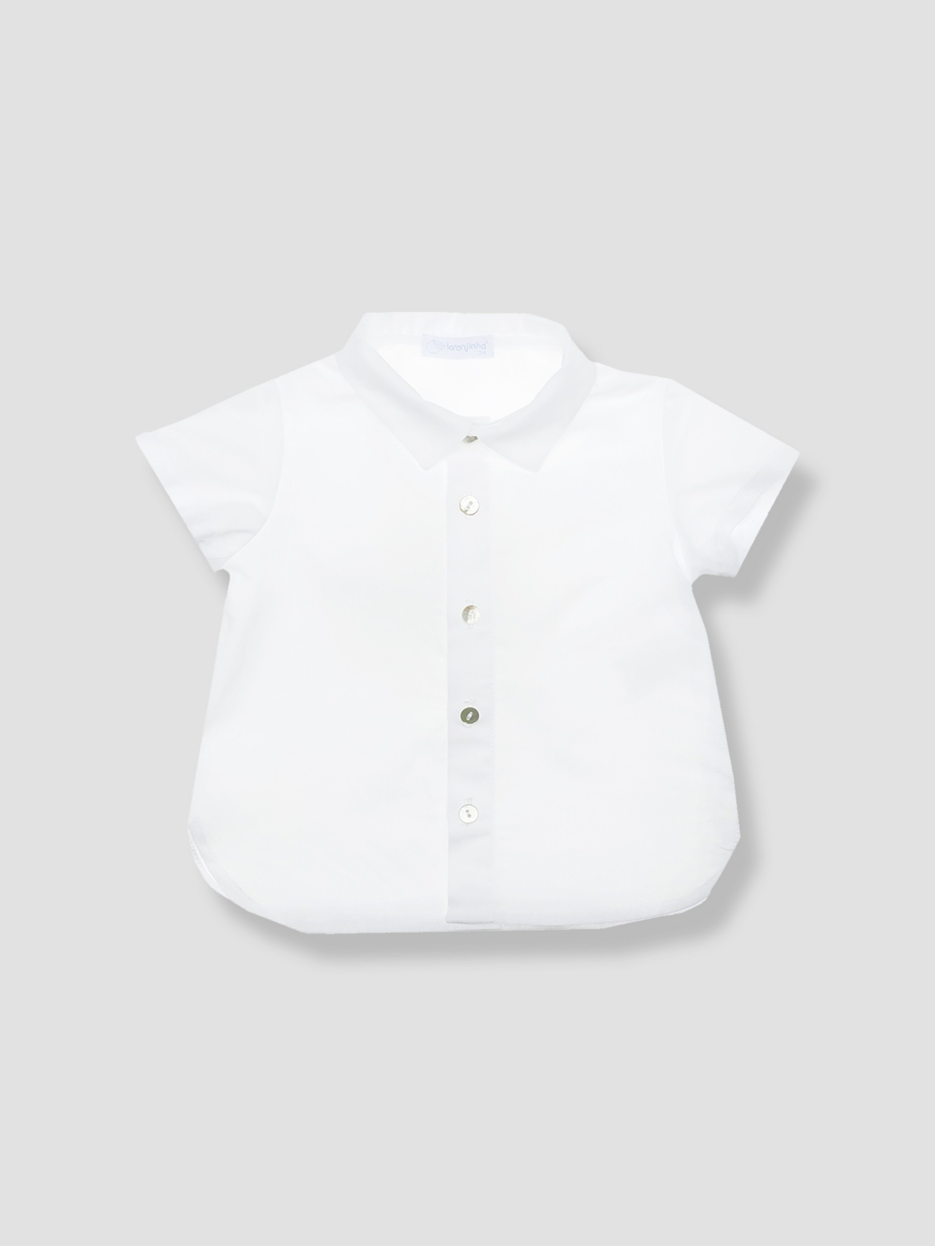 Short sleev shirt and pointed collar