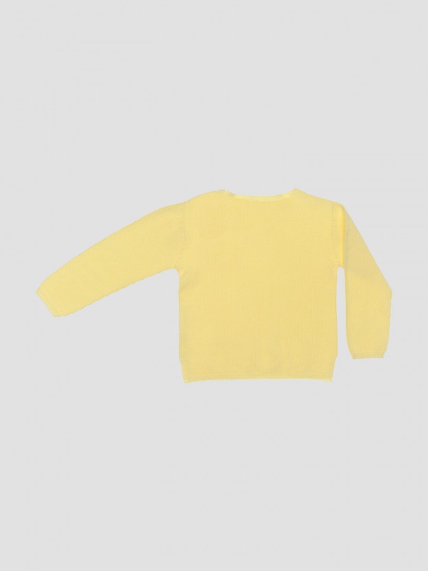 Knitted cardigan v-neck