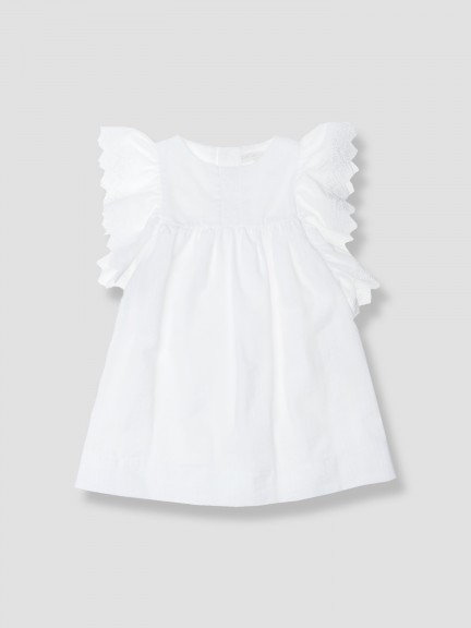 Vestido algod�o e crochet