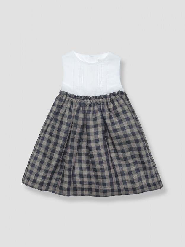 Vestido de lino tart�n