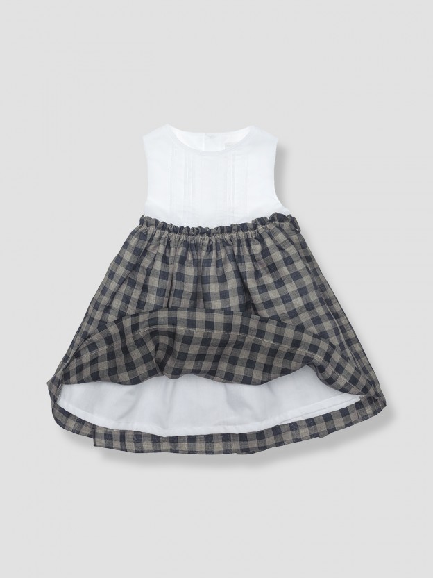 Vestido de lino tart�n