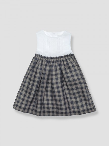 Vestido de linho xadrez
