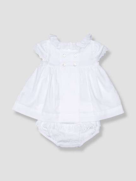 Robe et couvre-couches broderie anglaise Robe et couvre-couches broderie anglaise
