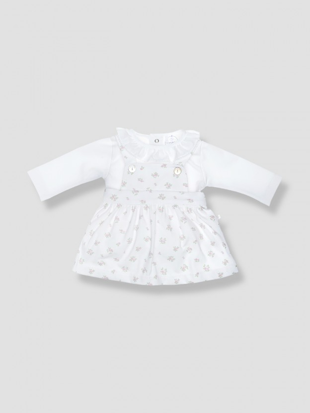 Printed two-in-one dress