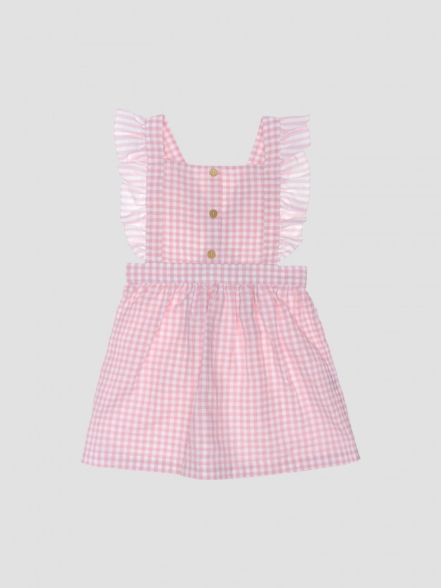 Robe � carreaux vichy avec bretelles