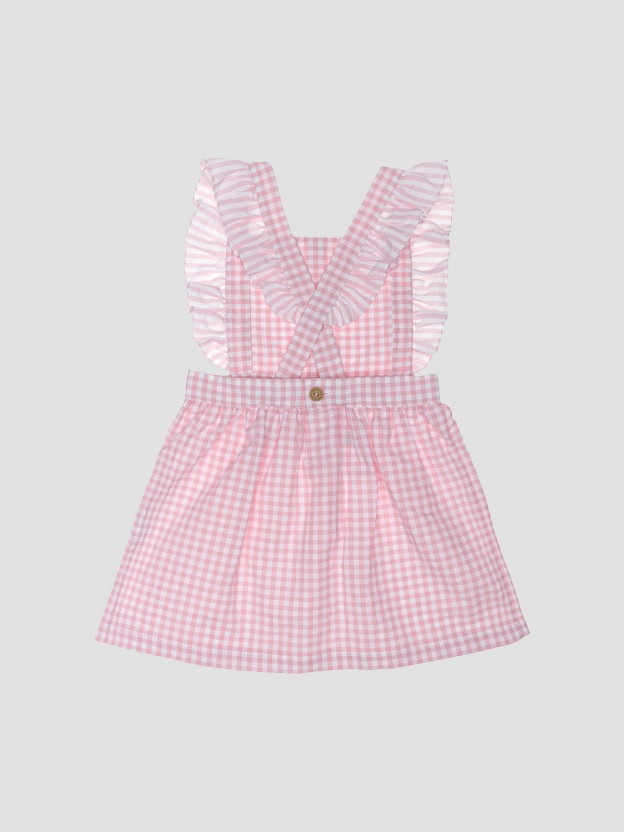 Robe � carreaux vichy avec bretelles