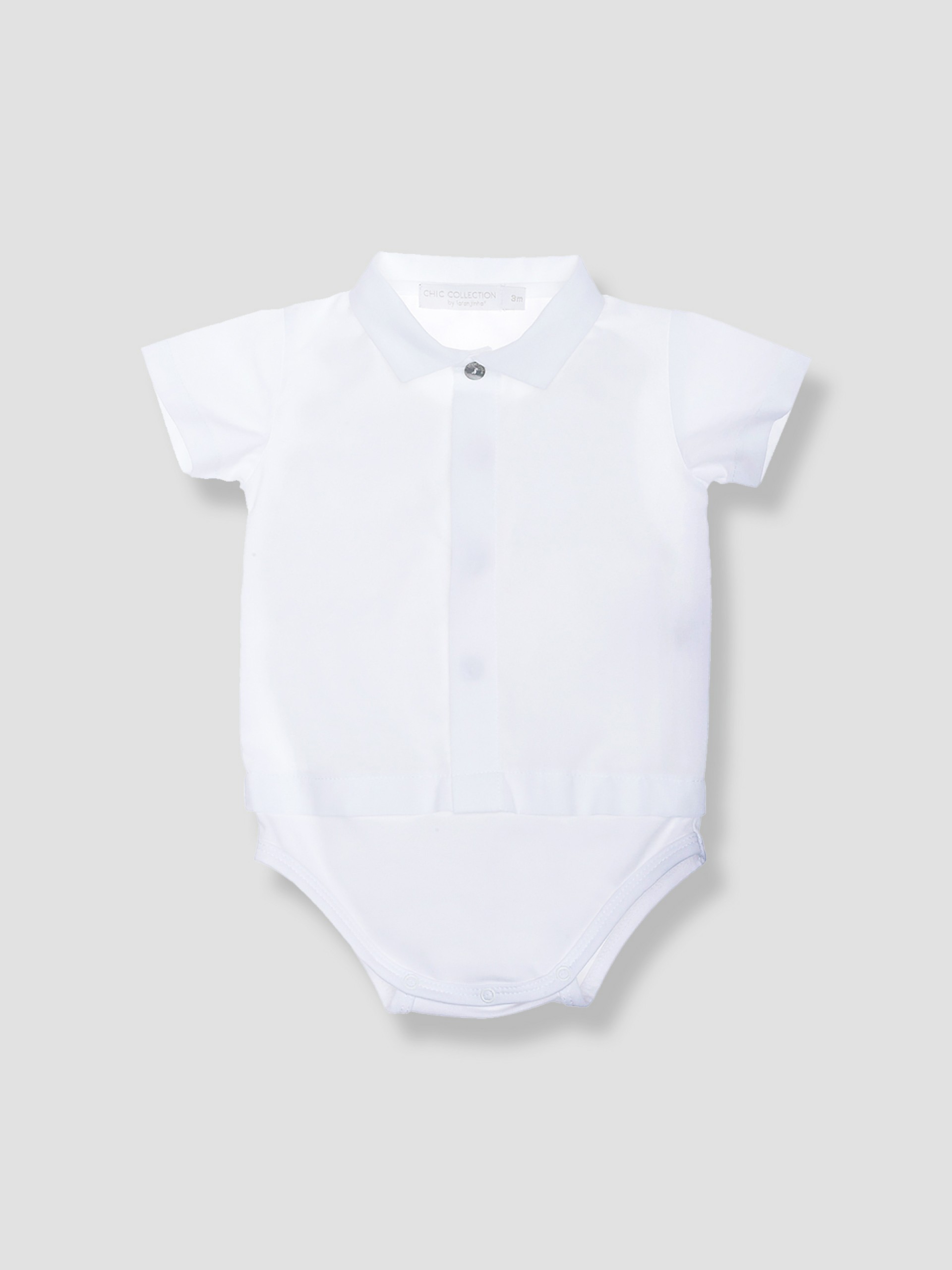 Body-camisa de lino con cuello