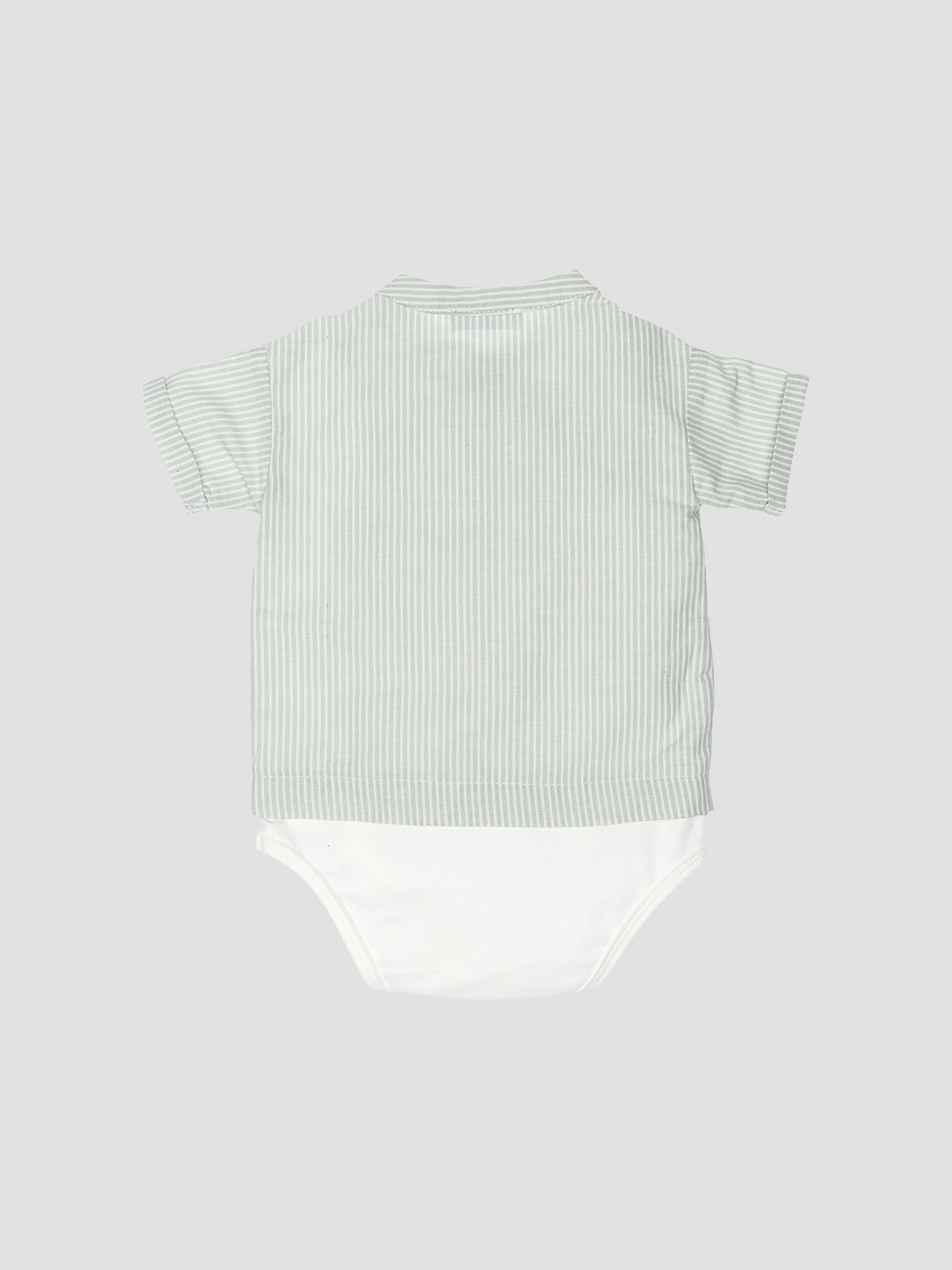 Body-camisa con cuello mao