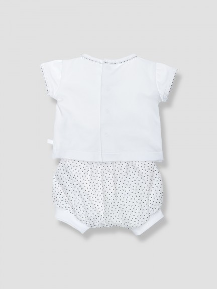 Conjunto calções e t-shirt com bolso Conjunto calções e t-shirt com bolso