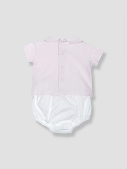 Conjunto dos piezas bordado y plisado Conjunto dos piezas bordado y plisado