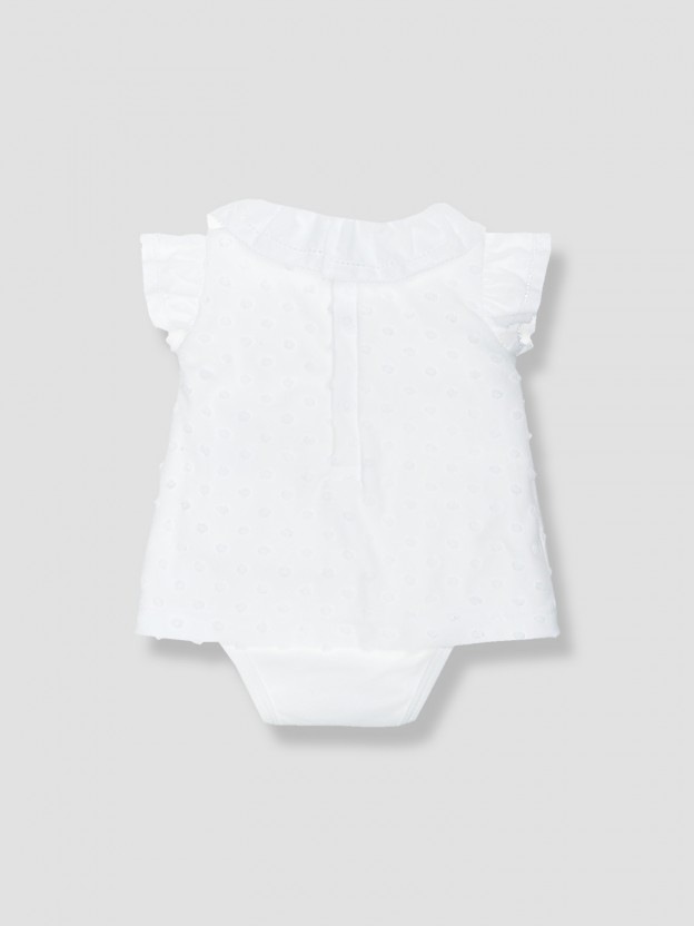 Body-robe jacquard � pois