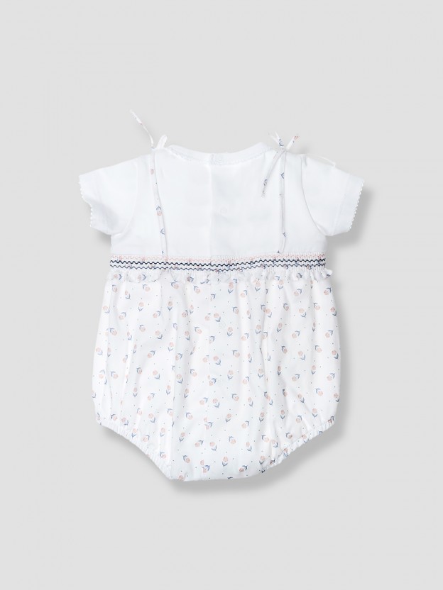 Two-in-one peonies printed shortie