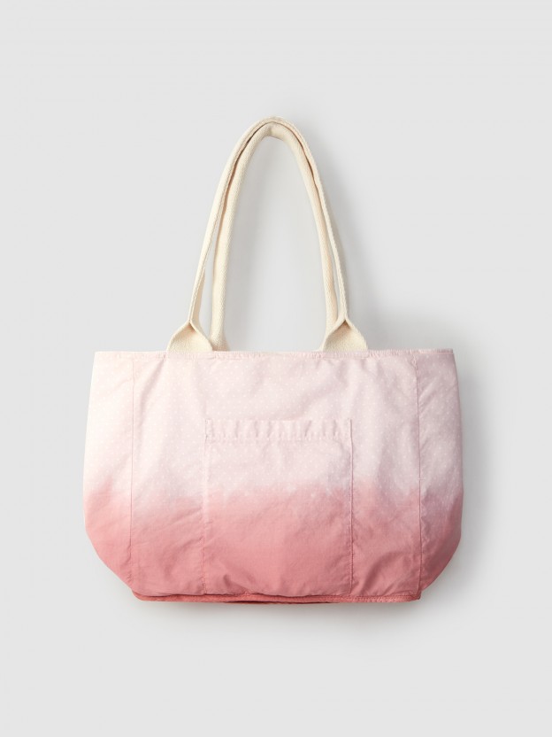 Reversible canvas dip dye bag w/ pocket Reversible canvas dip dye bag w/ pocket