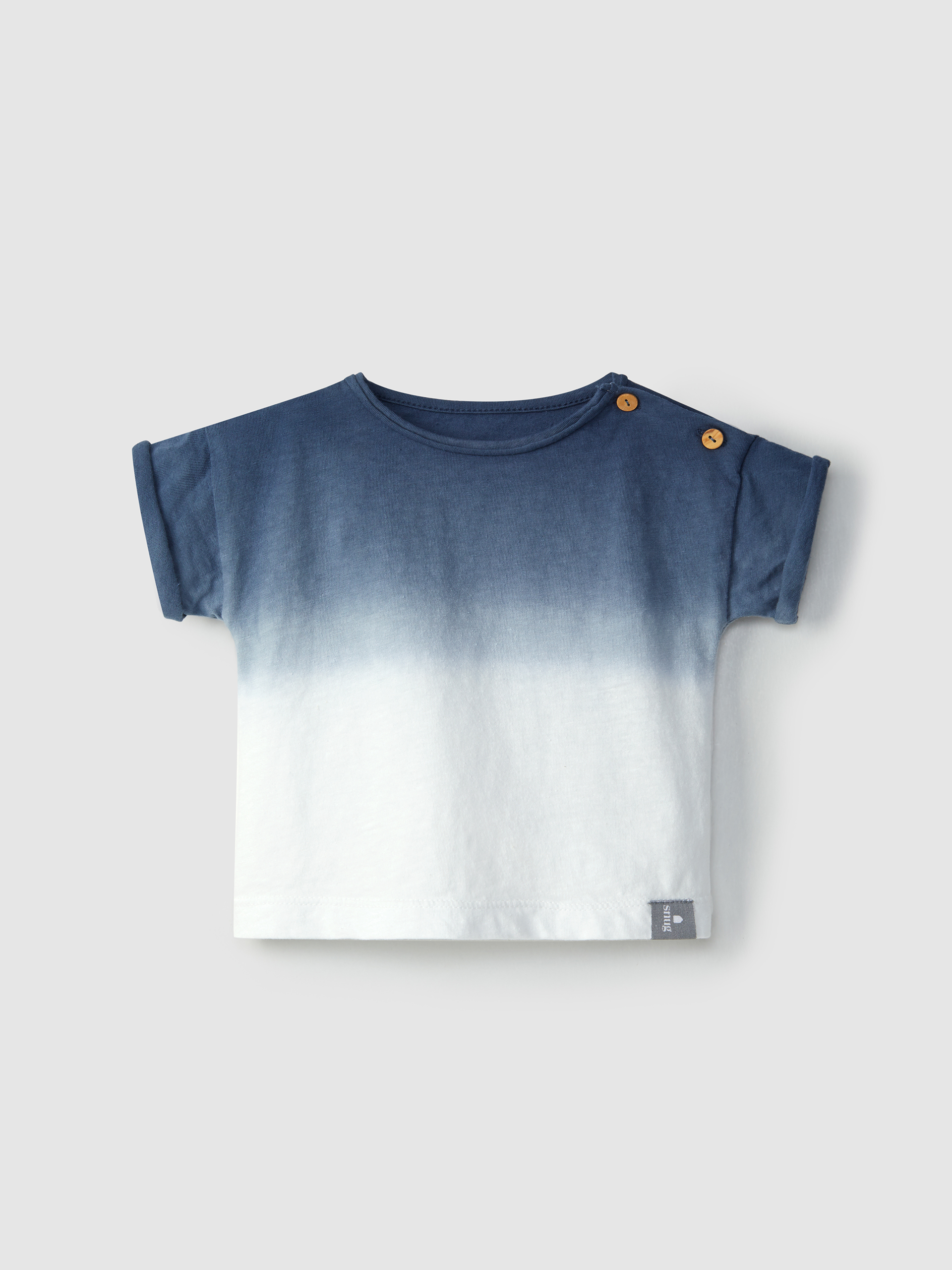 Set of two t-shirts, one dip dye and one printed