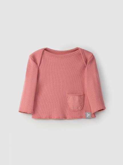 Conjunto de dos camisetas de manga larga de algod�n org�nico acanalado
