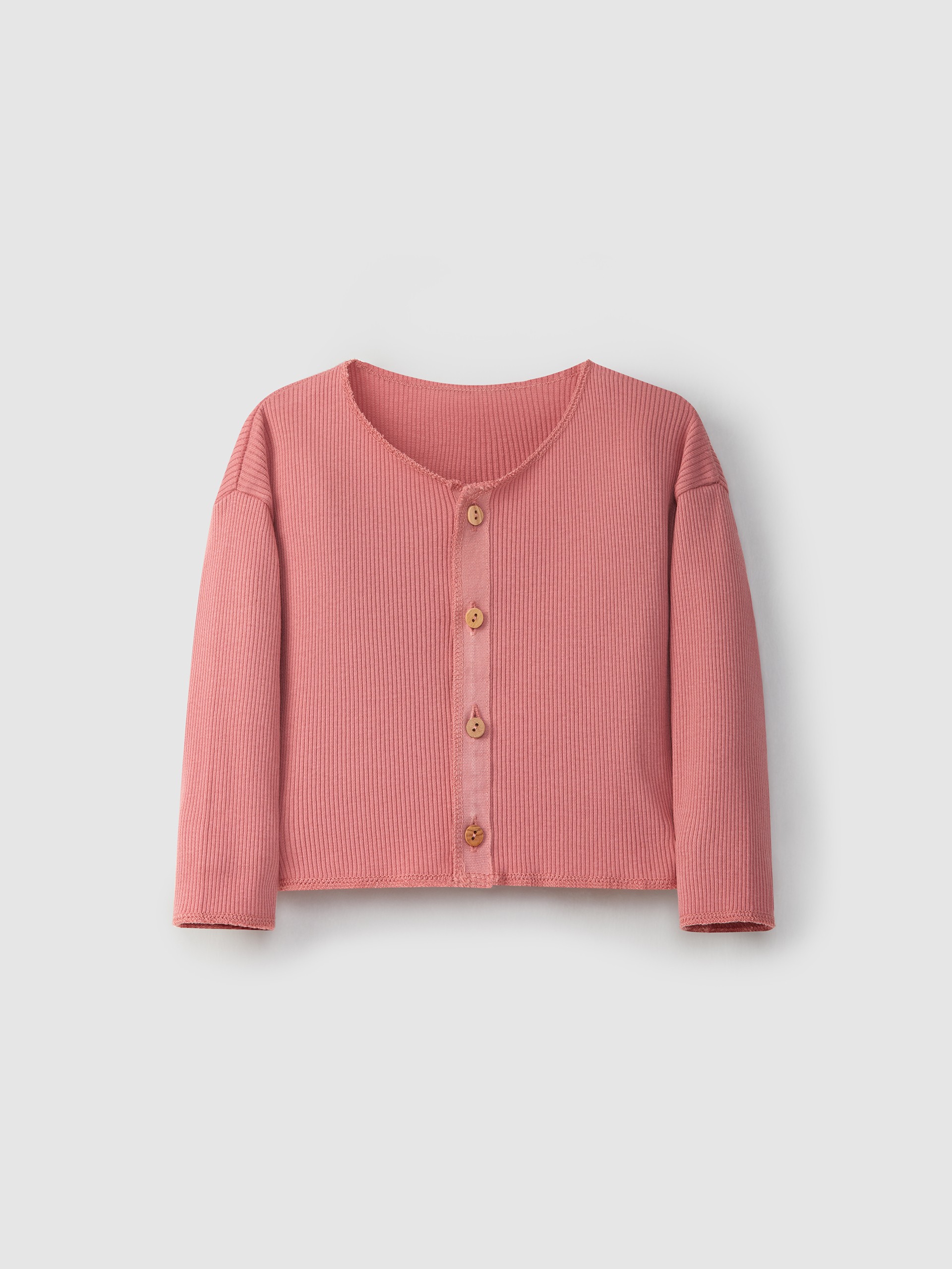 Chaqueta de punto de algodón orgánico acanalado