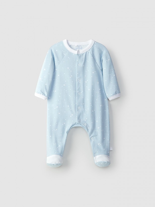 Babygrow stars round neckline