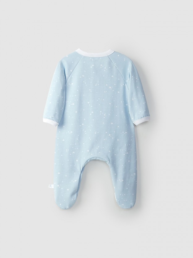 Babygrow stars round neckline