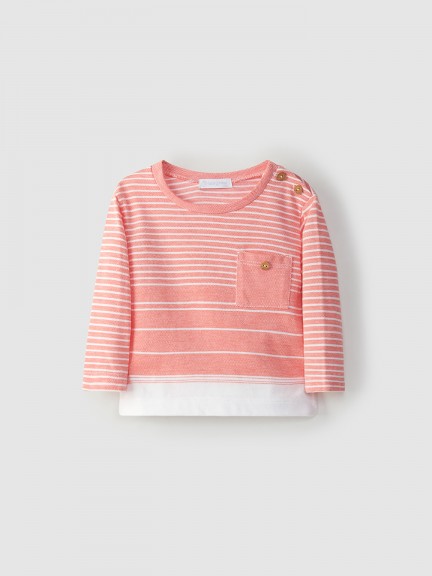 Longsleeve piqu� de riscas