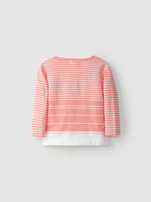 Longsleeve piqu� de riscas