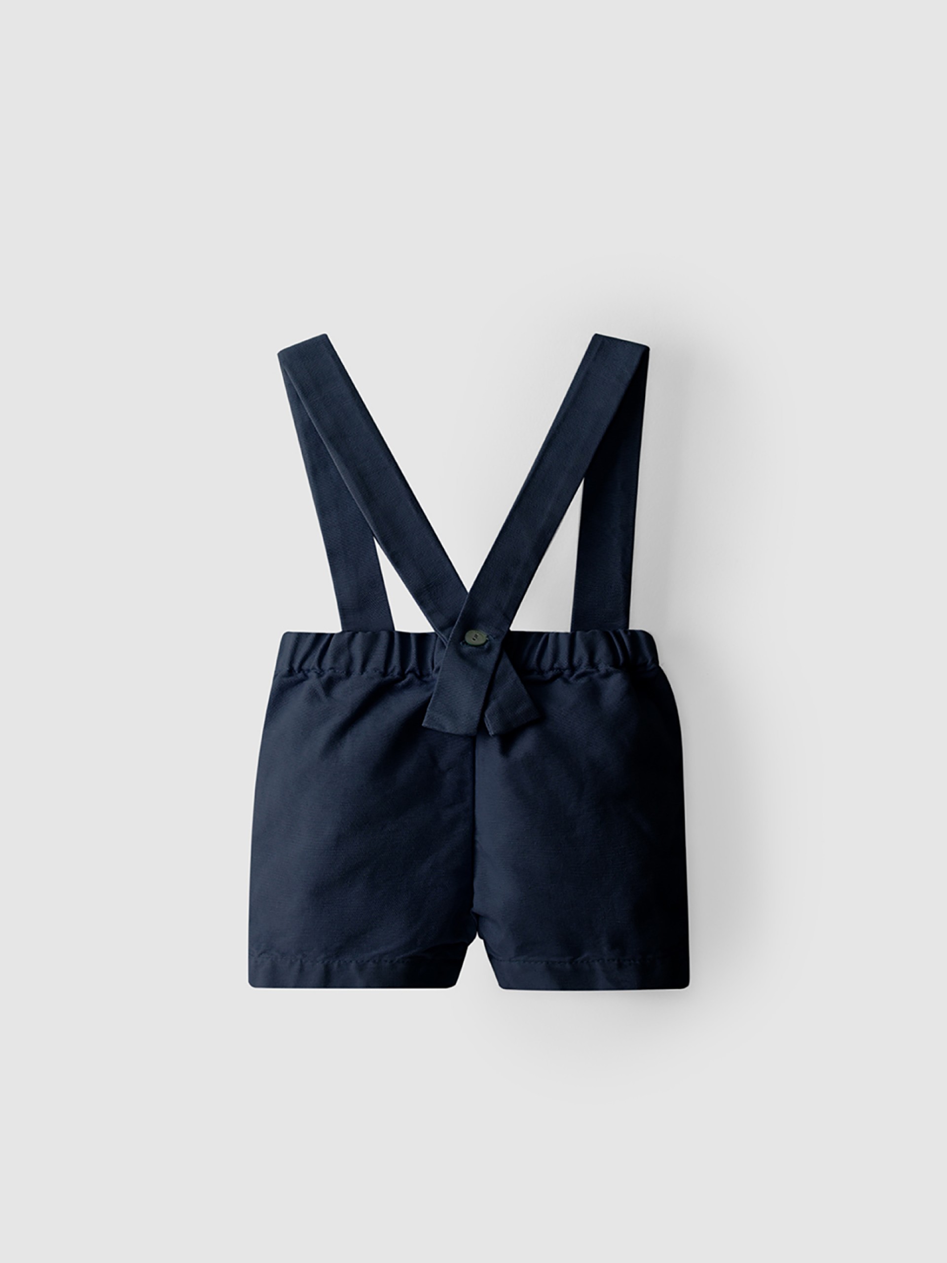 Cotton canvas shorts with straps