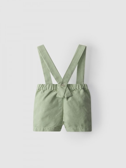Shorts de lona con tirantes Shorts de lona con tirantes