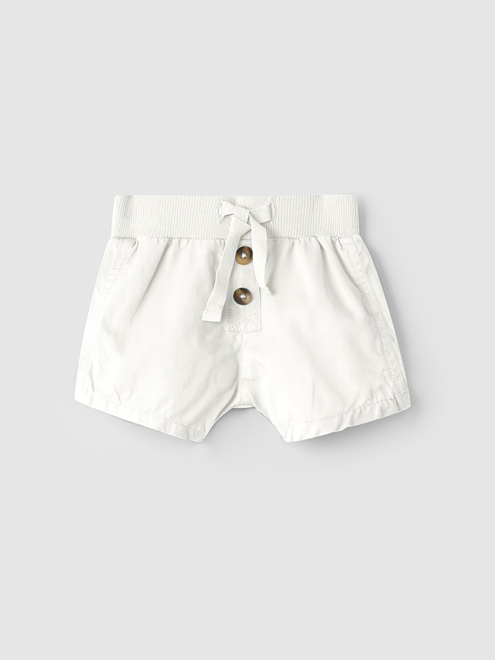 Shorts with ribbed jersey waistband