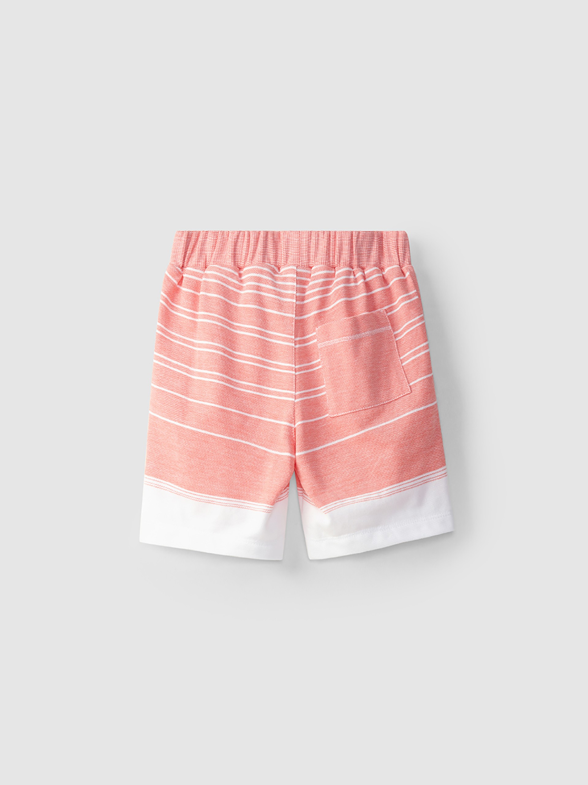 Shorts de piqué a rayas