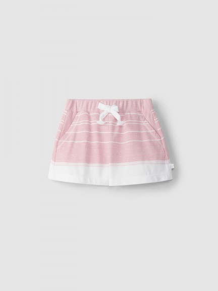 Wide striped pique shorts Wide striped pique shorts