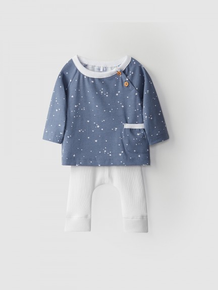 Set stars and ribbed cotton