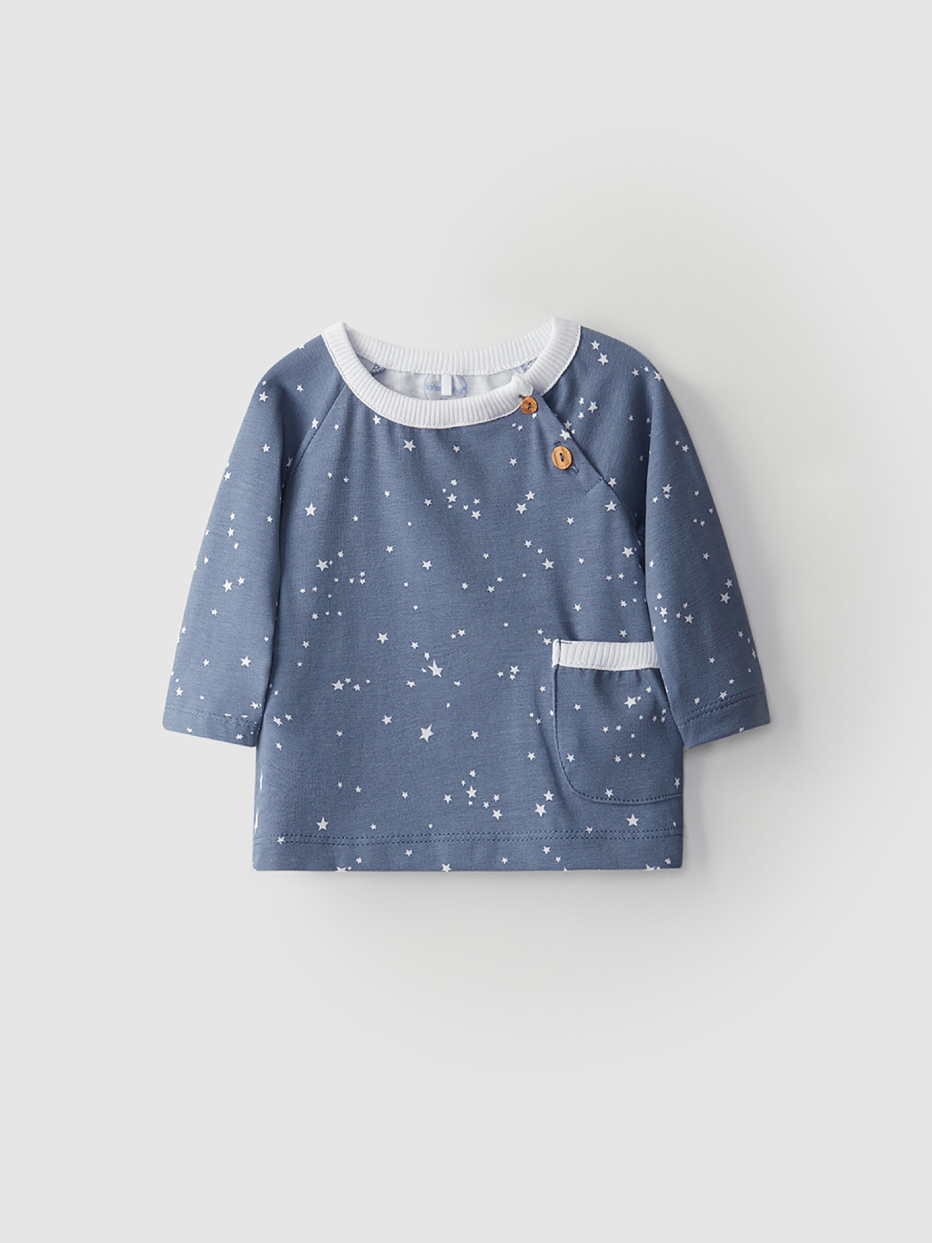 Conjunto estrelinhas e malha canelada