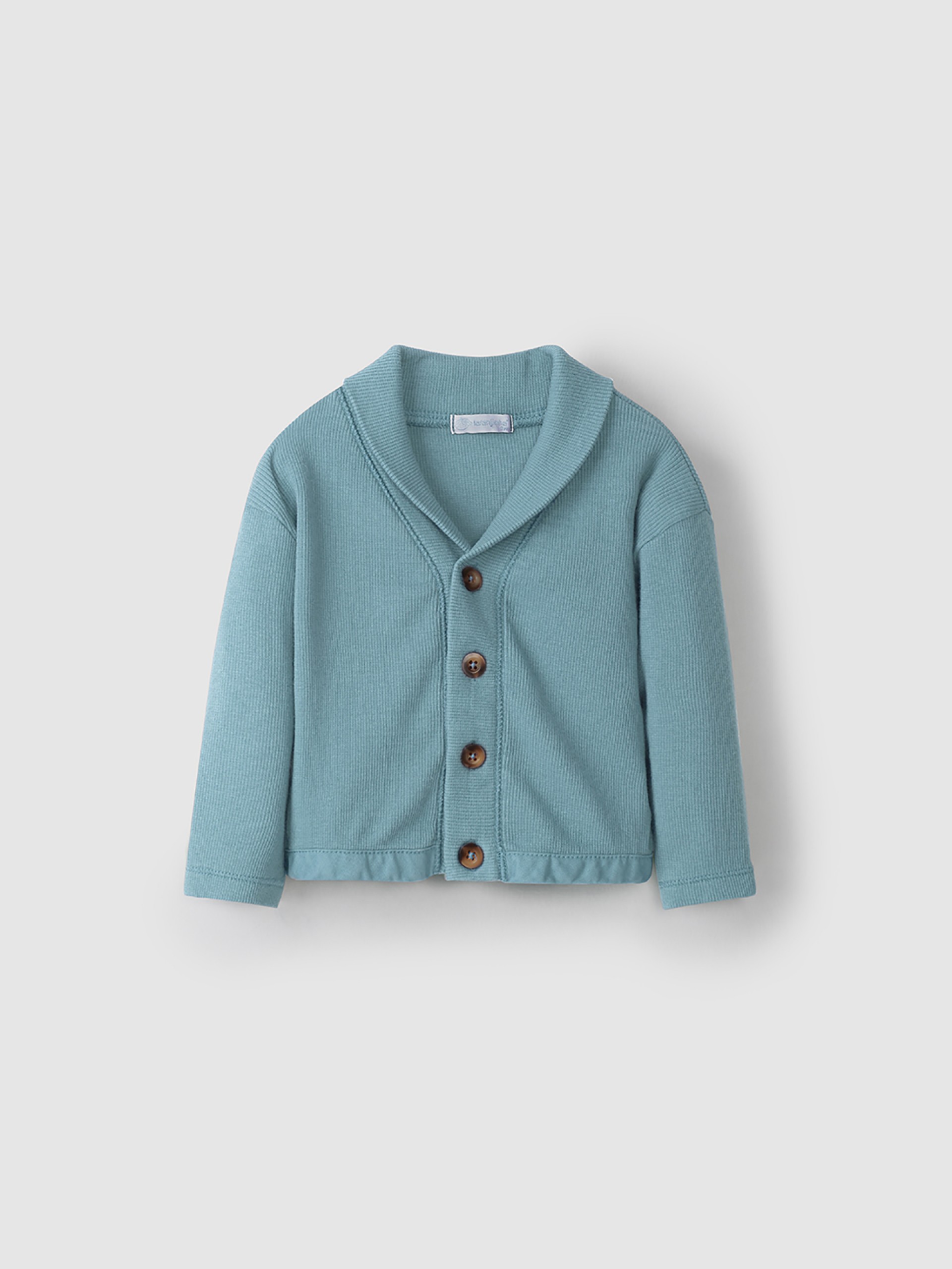 Gilet en maille cannelée col à revers