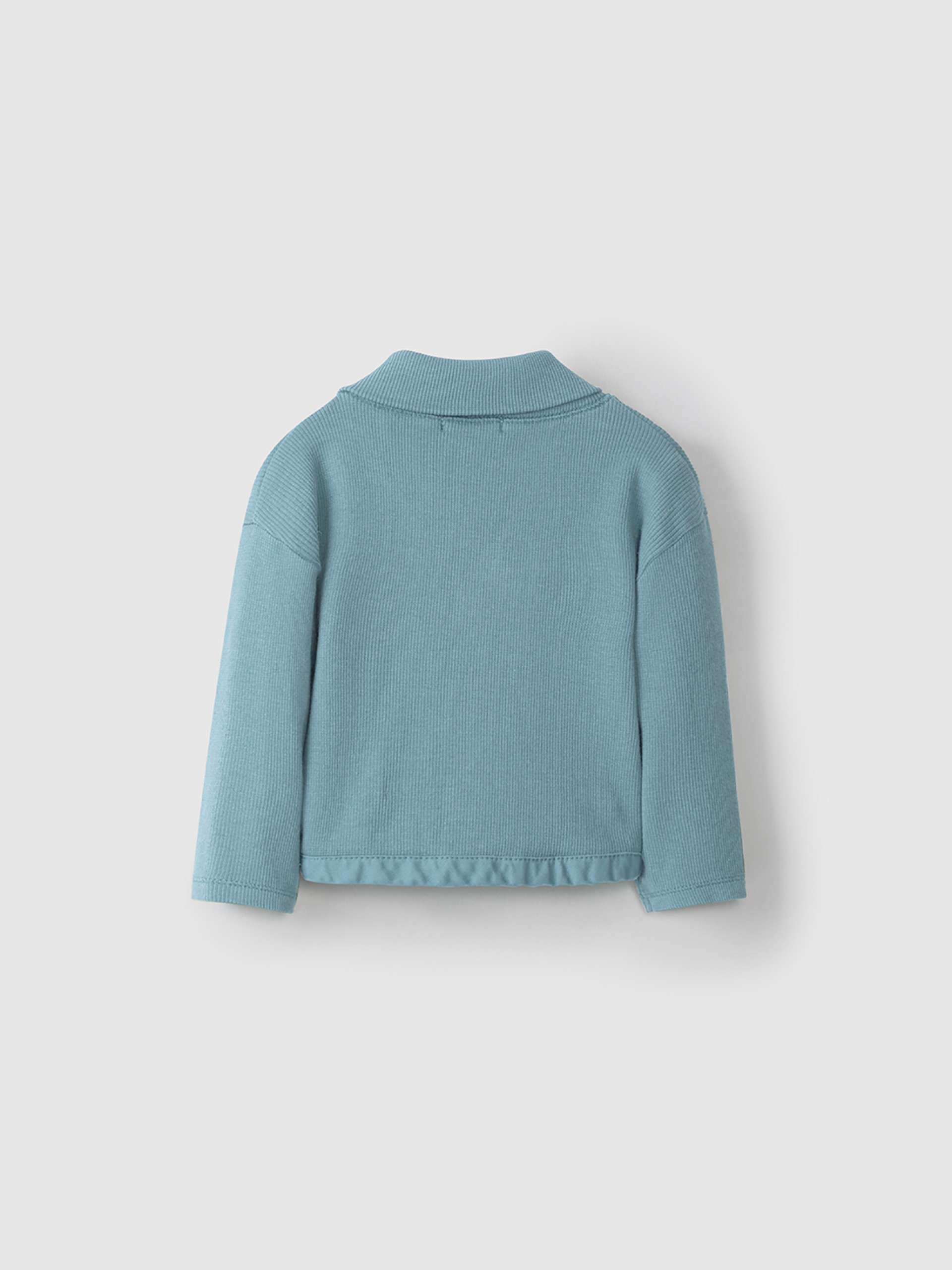 Gilet en maille cannelée col à revers