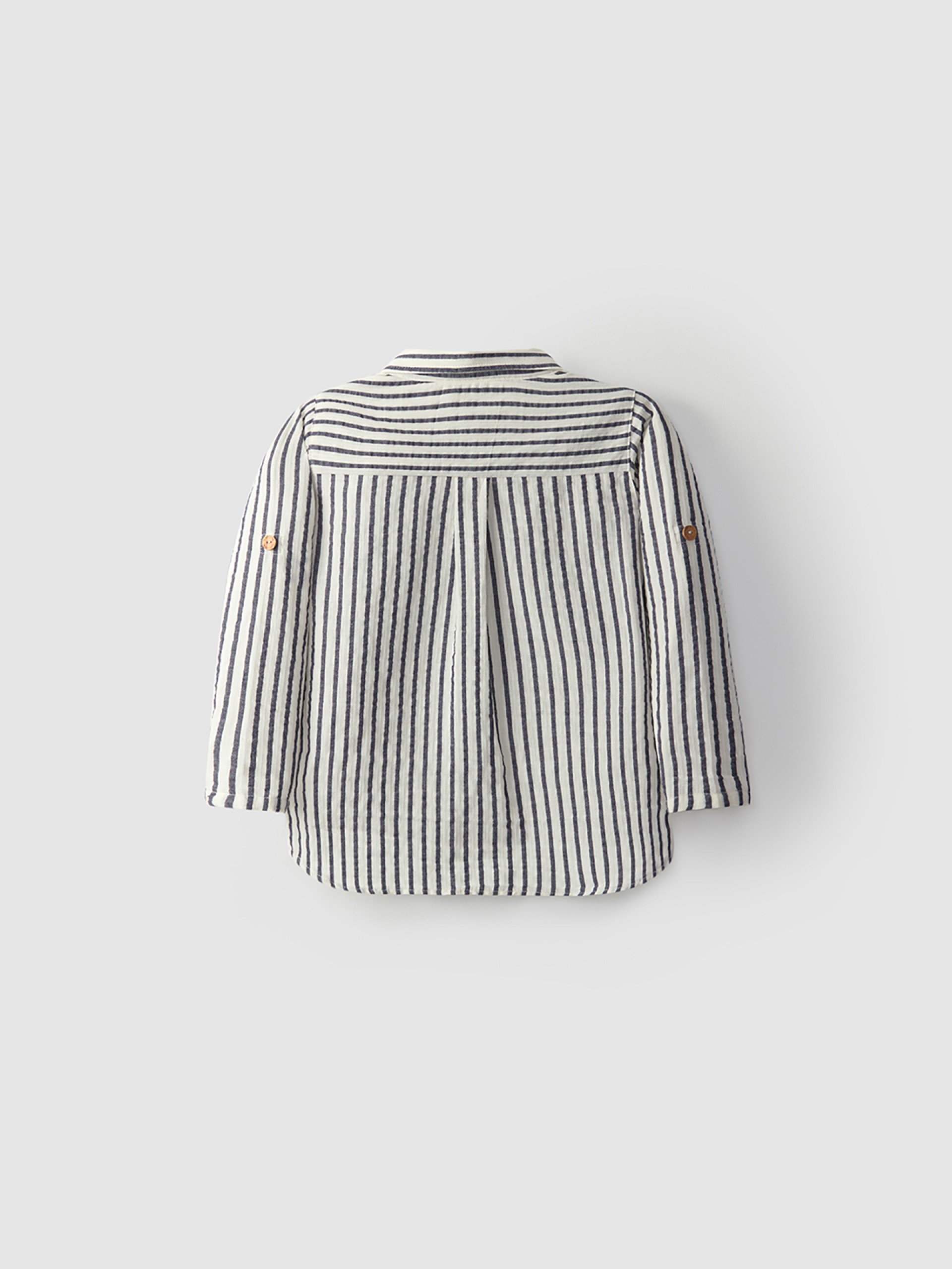 Seersucker effect tunic style shirt